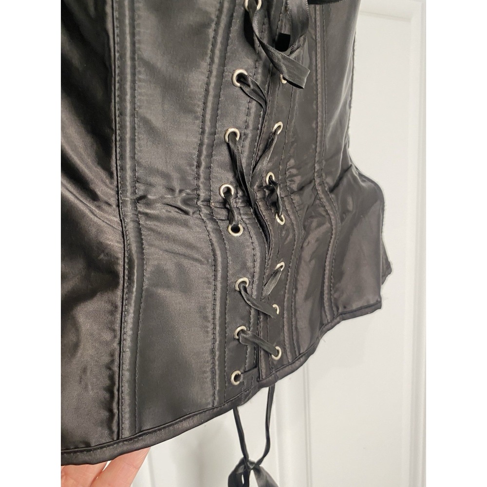 Charmian Women's Medium Burlesque Vintage Fashion Classic Satin Bustier Corset - Picture 10 of 14